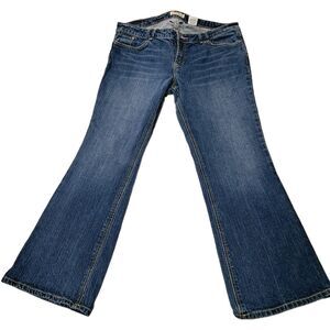 Paris Blues Vtg Y2K Low-Rise Flare Jeans Junior Plus Sz 17 15 Grunge Distressed